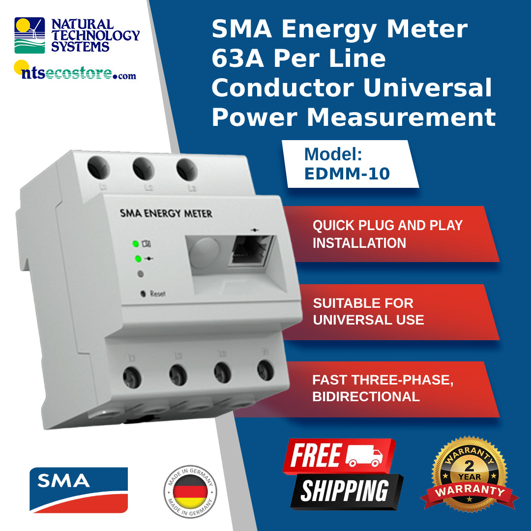 SMA Energy Meter 63A Per Line Conductor Universal Power Measurement (EMETER-20)
