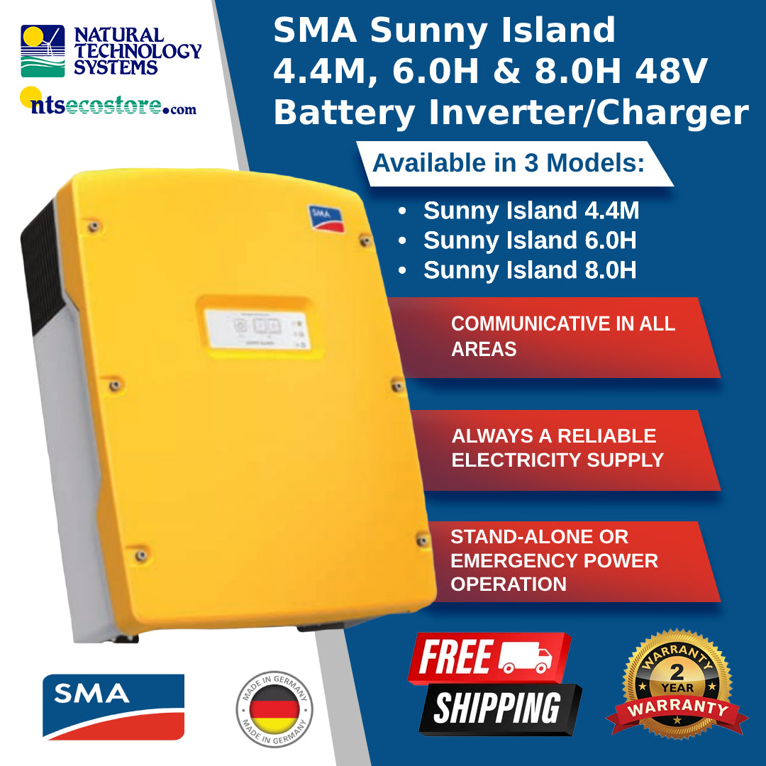 SMA Sunny Island 4.4M, 6.0H & 8.0H 48V Battery Inverter/Charger
