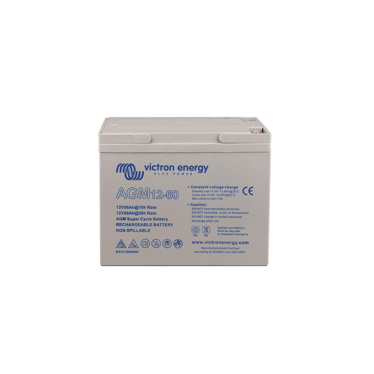 Victron 12V/60Ah AGM Deep Cycle Battery (BAT412550084)