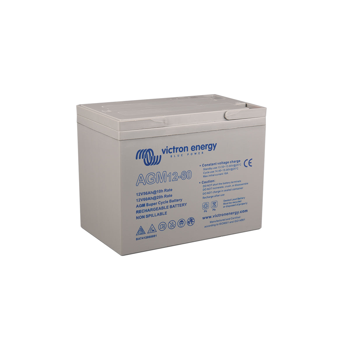 Victron 12V/60Ah AGM Deep Cycle Battery (BAT412550084)