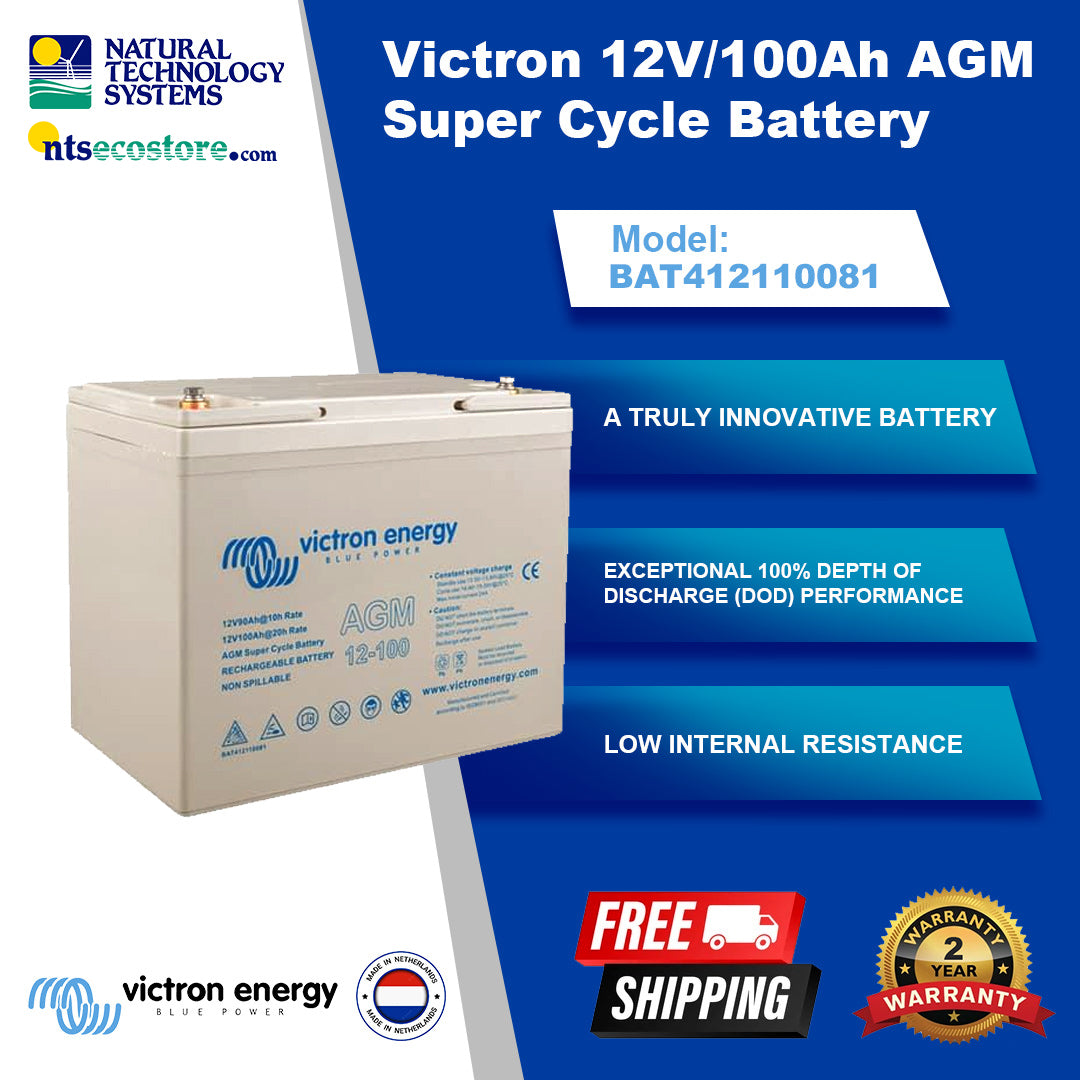 Victron 12V/100Ah AGM Super Cycle Battery (BAT412110081)