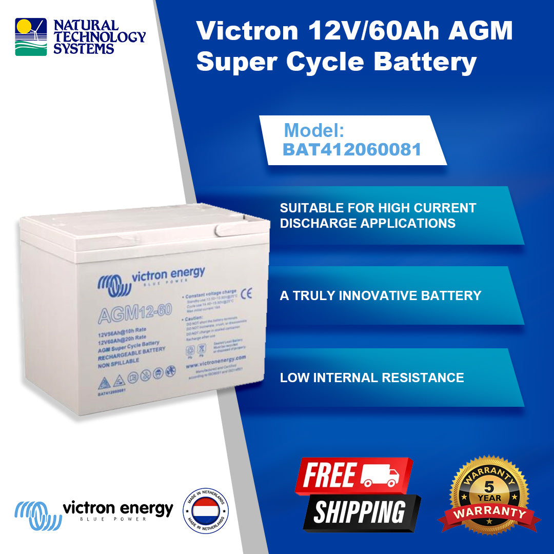 Victron AGM Super Cycle Battery 12V/60Ah (M5) BAT412060081