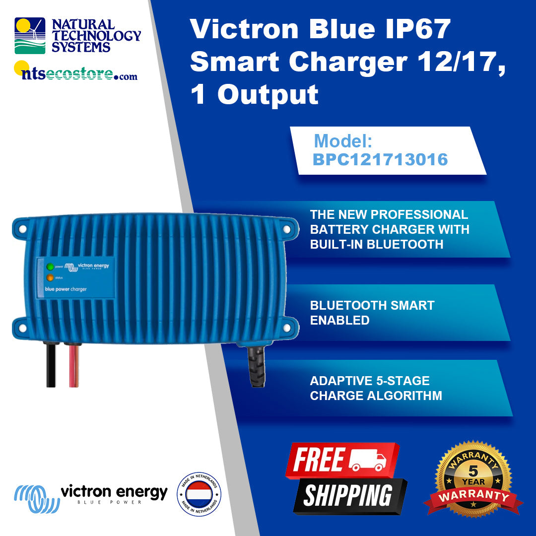 Victron Blue Smart IP67 Charger 12/17(1) 230V AU/NZ BPC121713016