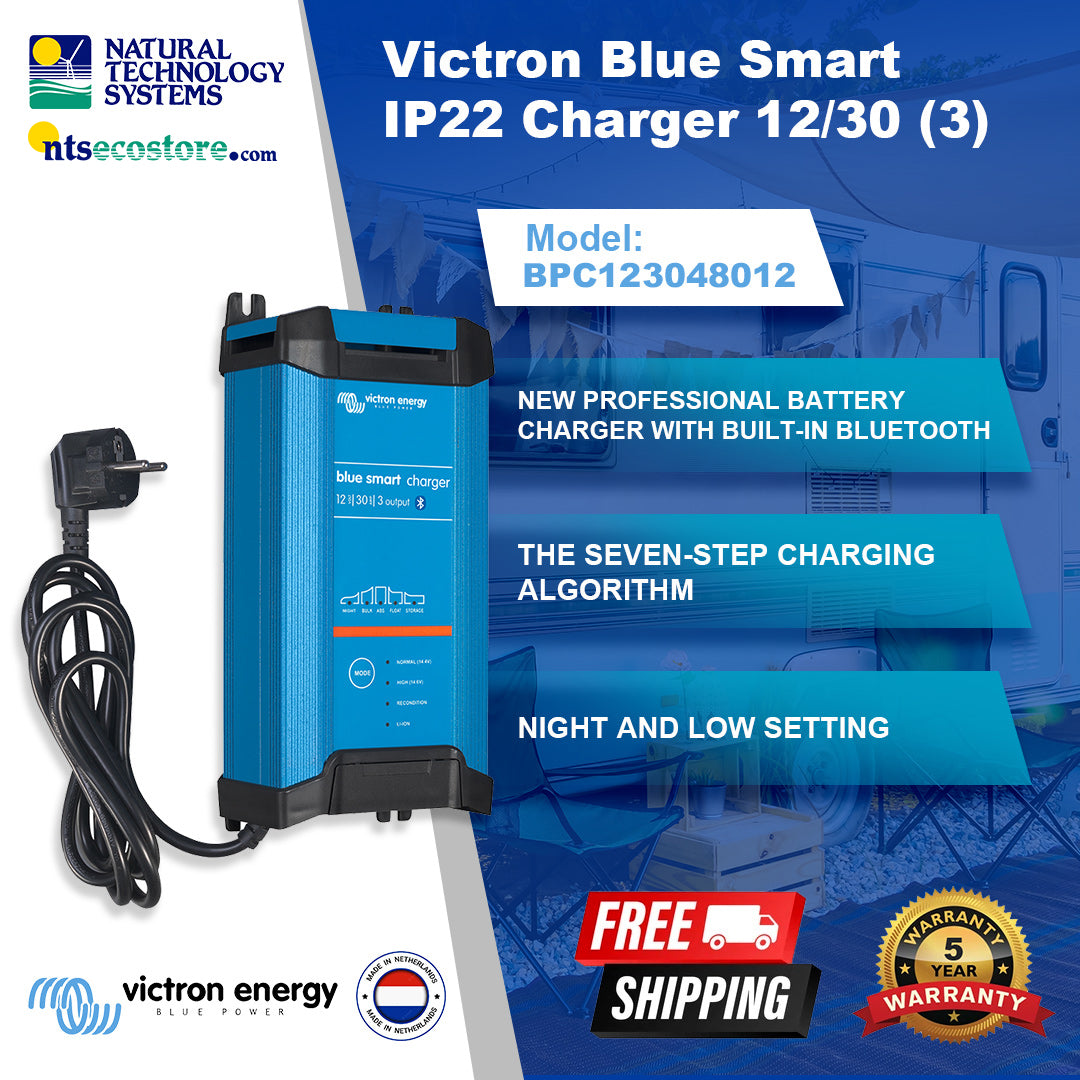 Victron Blue Smart IP22 Charger 12/30(3) 230V AU/NZ BPC123048012