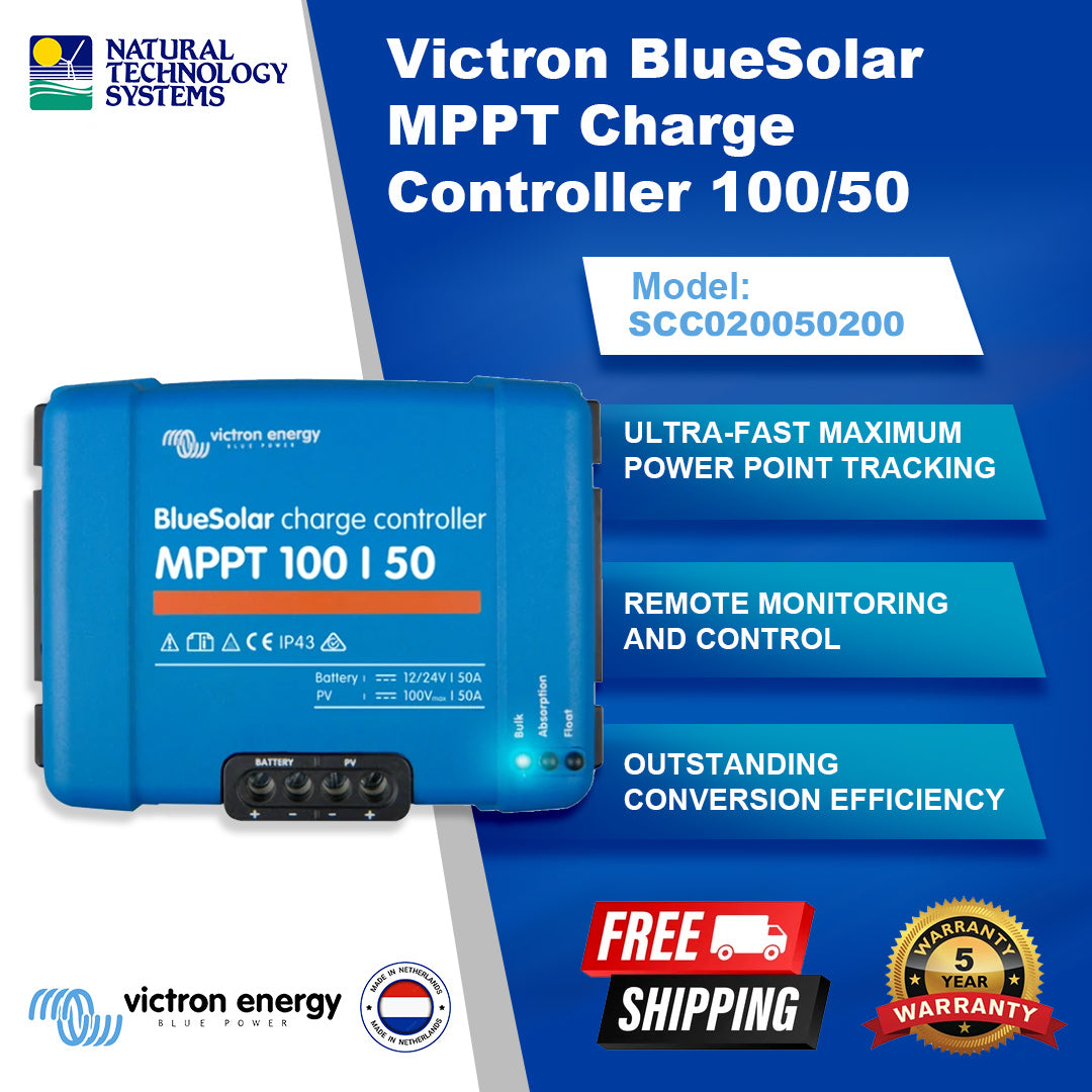 Victron BlueSolar MPPT Charge Controller 100/50 SCC020050200