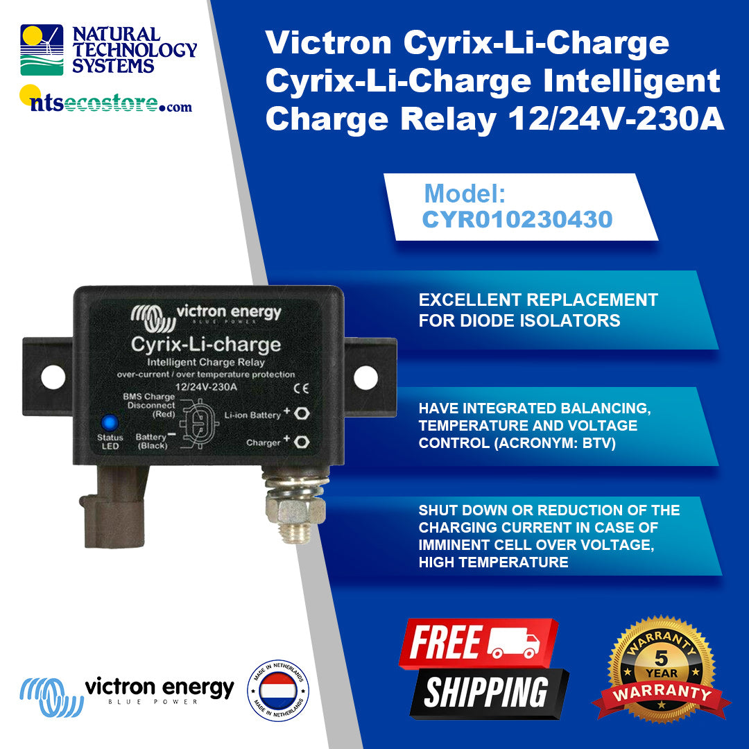Victron Cyrix-Li-Charge Intelligent Charge Relay 12/24V-230A (CYR010230430)