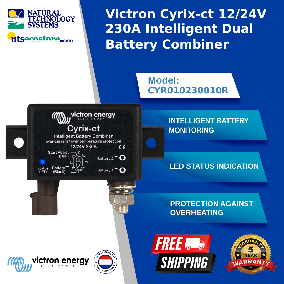 Victron Cyrix-ct 12/24V 230A Intelligent Dual Battery Combiner (CYR010230010R)
