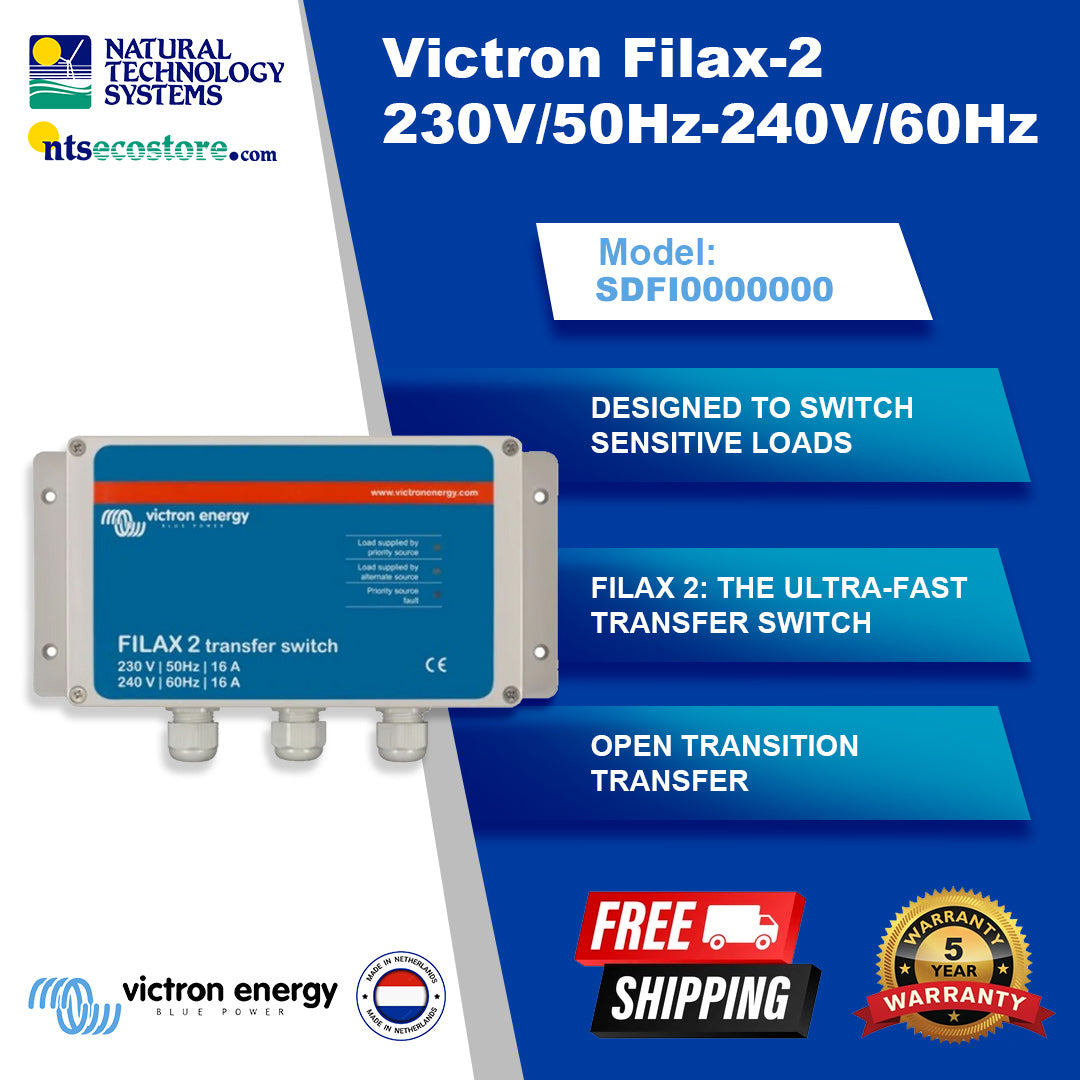 Victron Filax 2 Transfer Switch CE 230V/50Hz-240V/60Hz SDFI0000000