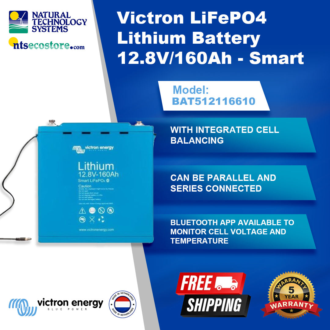 Victron LiFePO4 Lithium Battery 12.8V/160Ah Smart BAT512116610