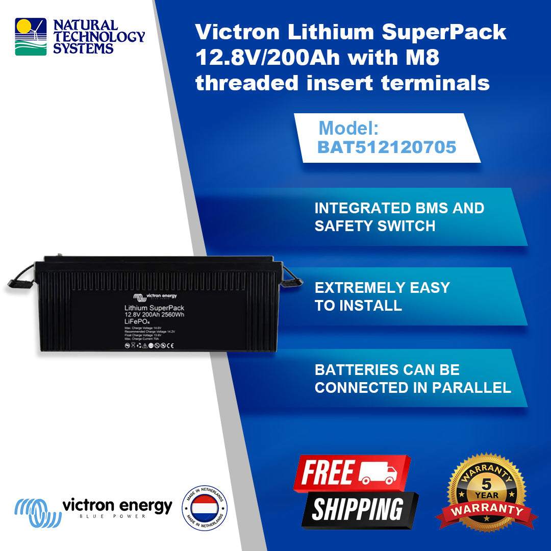Victron Lithium SuperPack 12,8V/200Ah (M8) BAT512120705
