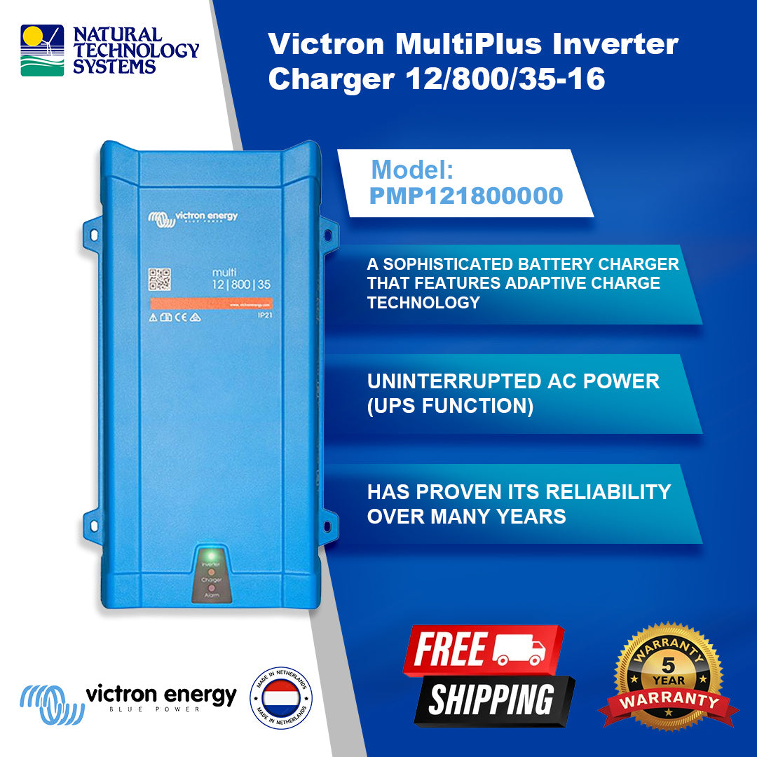 Victron MultiPlus Inverter Charger 12/800/35-16 PMP121800000
