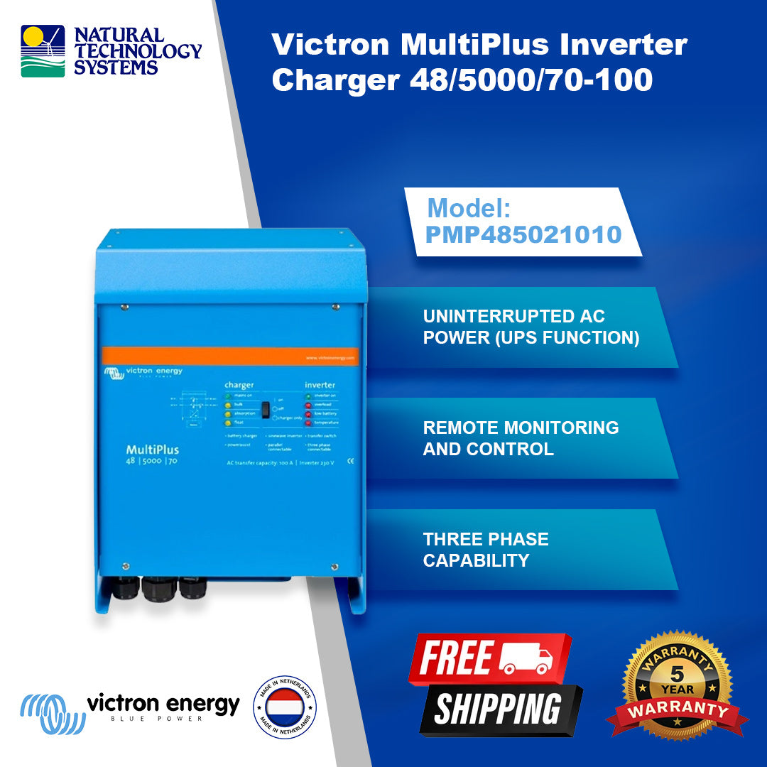 Victron MultiPlus Inverter Charger 48/5000/70-100 230V VE.Bus PMP485021010
