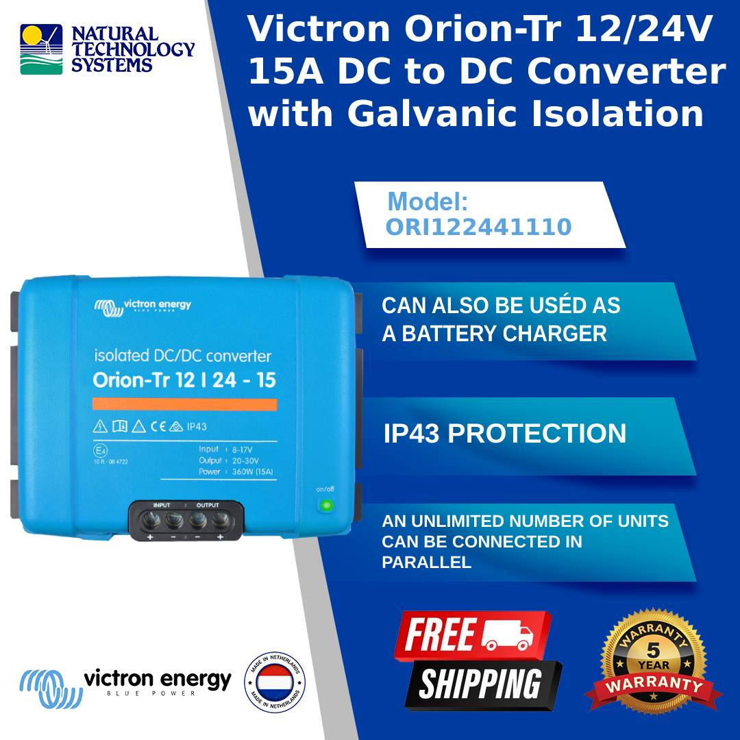 Victron Orion-Tr 12/24V 15A DC/DC Converter-Galvanic Iso. ORI122441110