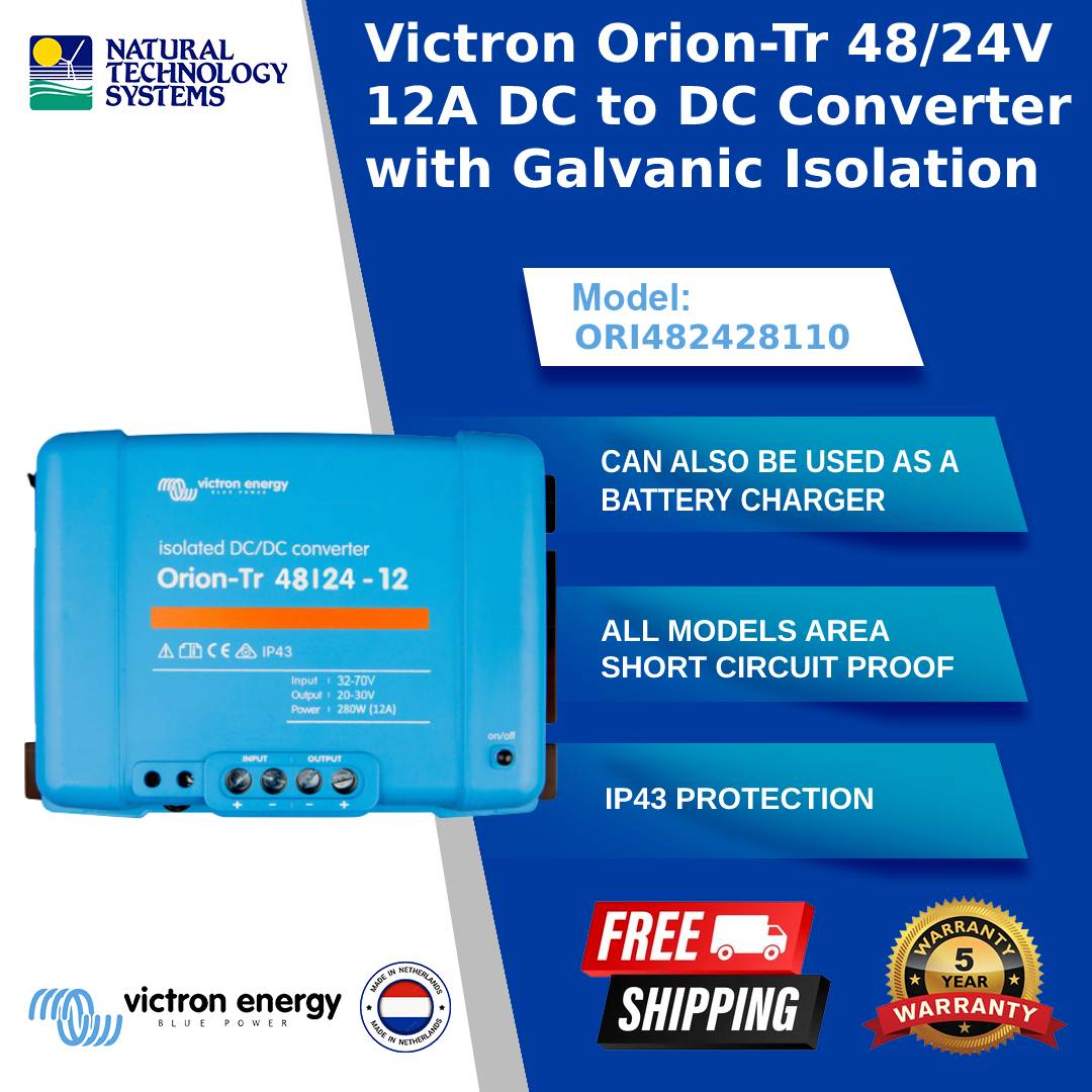 Victron Orion-TR Isolated DC-DC Converter 48/24-12A 280W ORI482428110