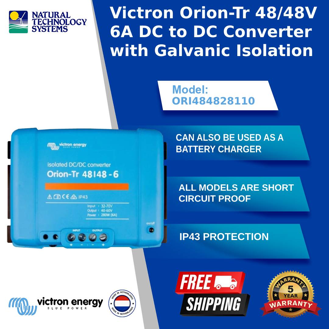 Victron Orion-Tr Isolated DC-DC Converter 48/48-6A 280W ORI484828110