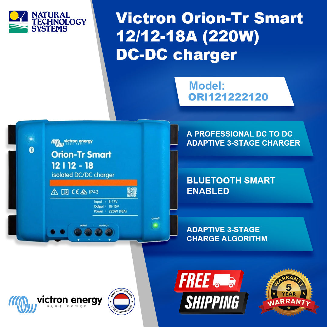 Victron Orion-Tr Smart Isolated DC-DC Charger 12/12-18A 220W ORI121222120