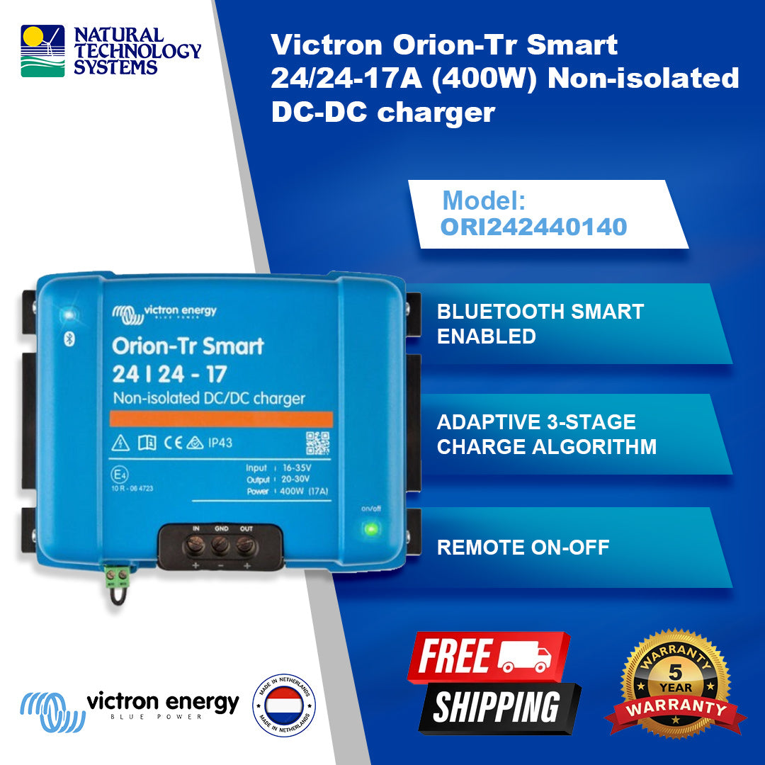 Victron Orion-Tr Smart Non-isolated Charger 24/24 17A 400W ORI242440140