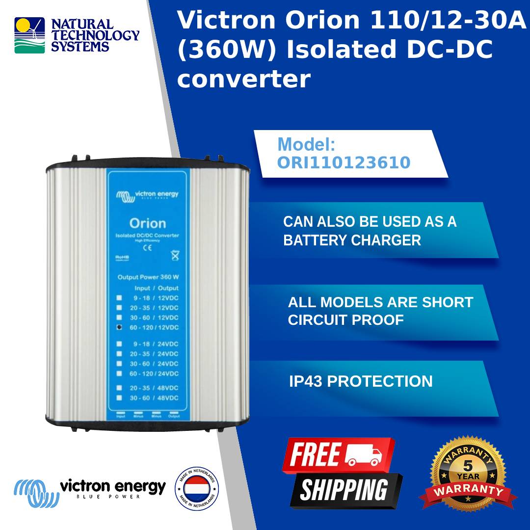 Victron Orion 110/12-30A (360W) Isolated DC-DC converter (ORI110123610)