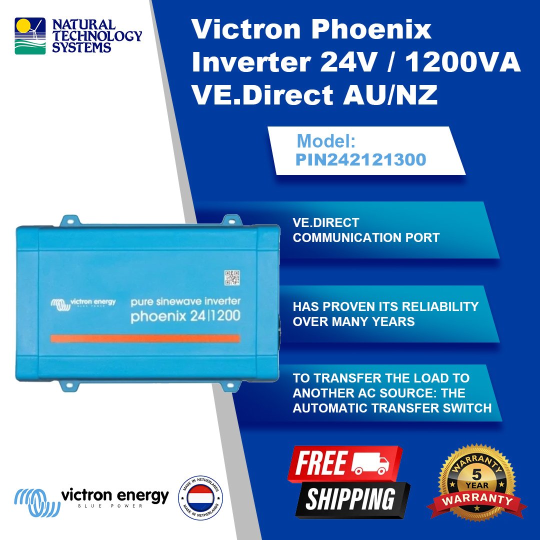 Victron Phoenix Inverter 24/1200 230V VE.Direct AU/NZ PIN242121300