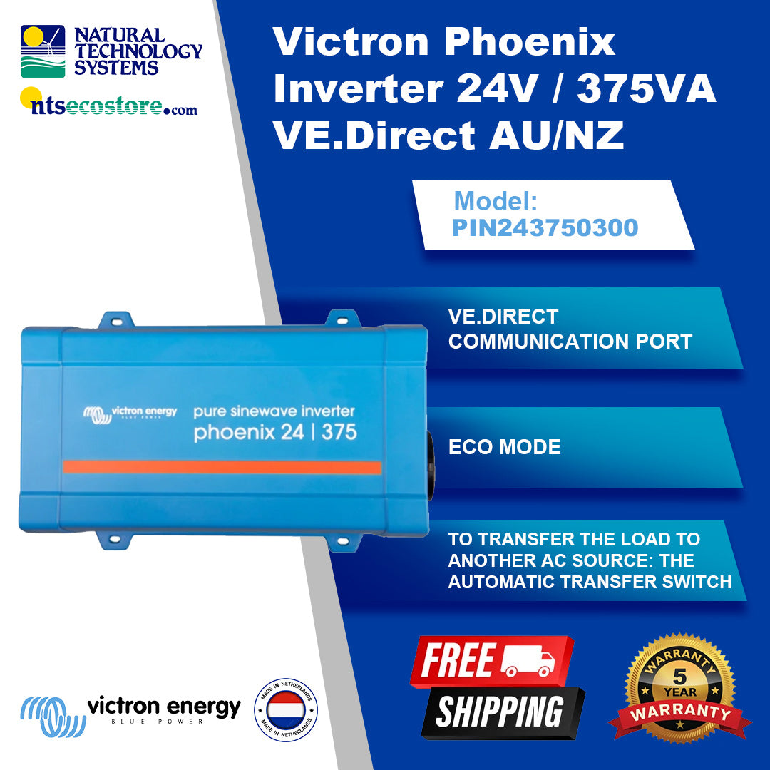Victron Phoenix Inverter 24V/375VA VE.Direct AU/NZ PIN243750300