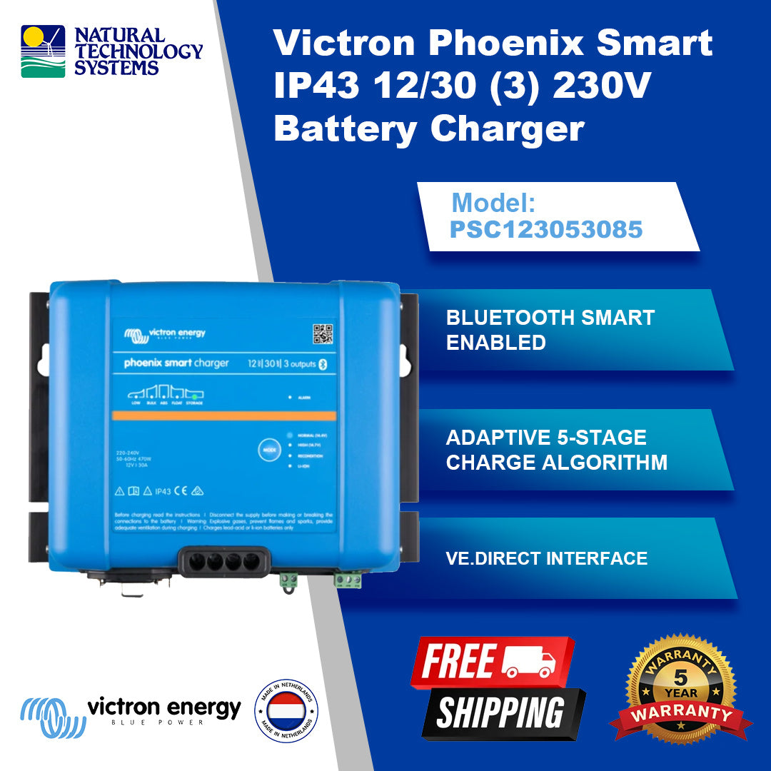 Victron Phoenix Smart IP43 12/30 Battery Charger (3) 230V PSC123053085