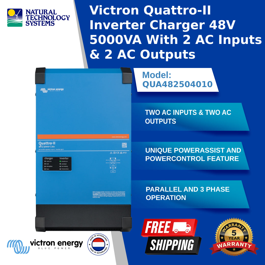 Victron Quattro-II Inverter Charger 48/5000/70-50/50 230V QUA482504010