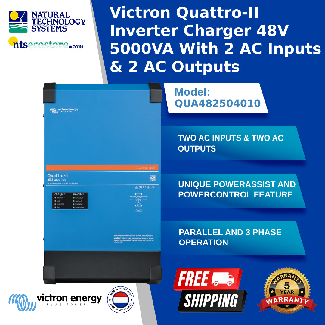 Victron Quattro-II Inverter Charger 48/5000/70-50/50 230V QUA482504010