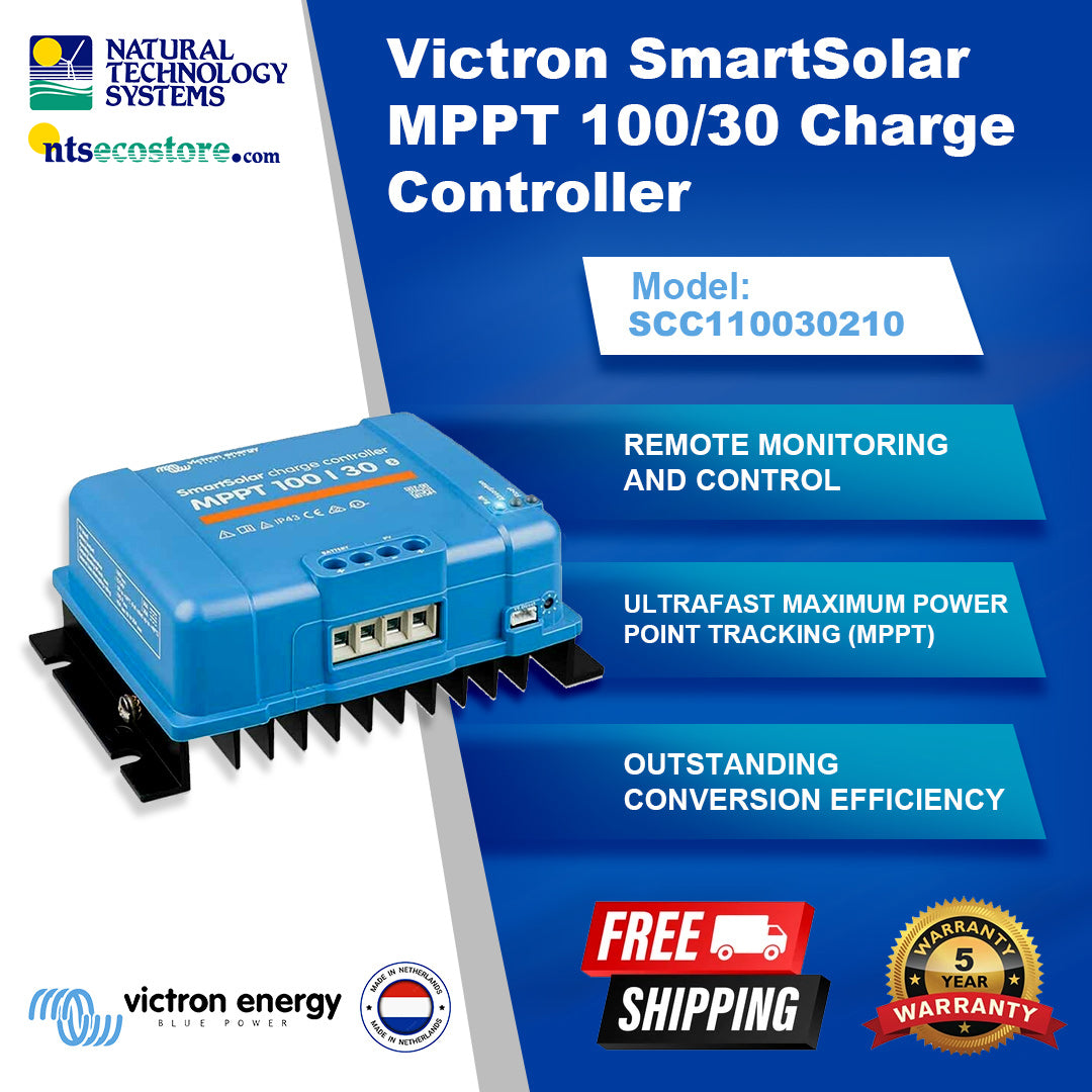 Victron SmartSolar MPPT 12/24V Charge Controller 100/30, 47 OFF