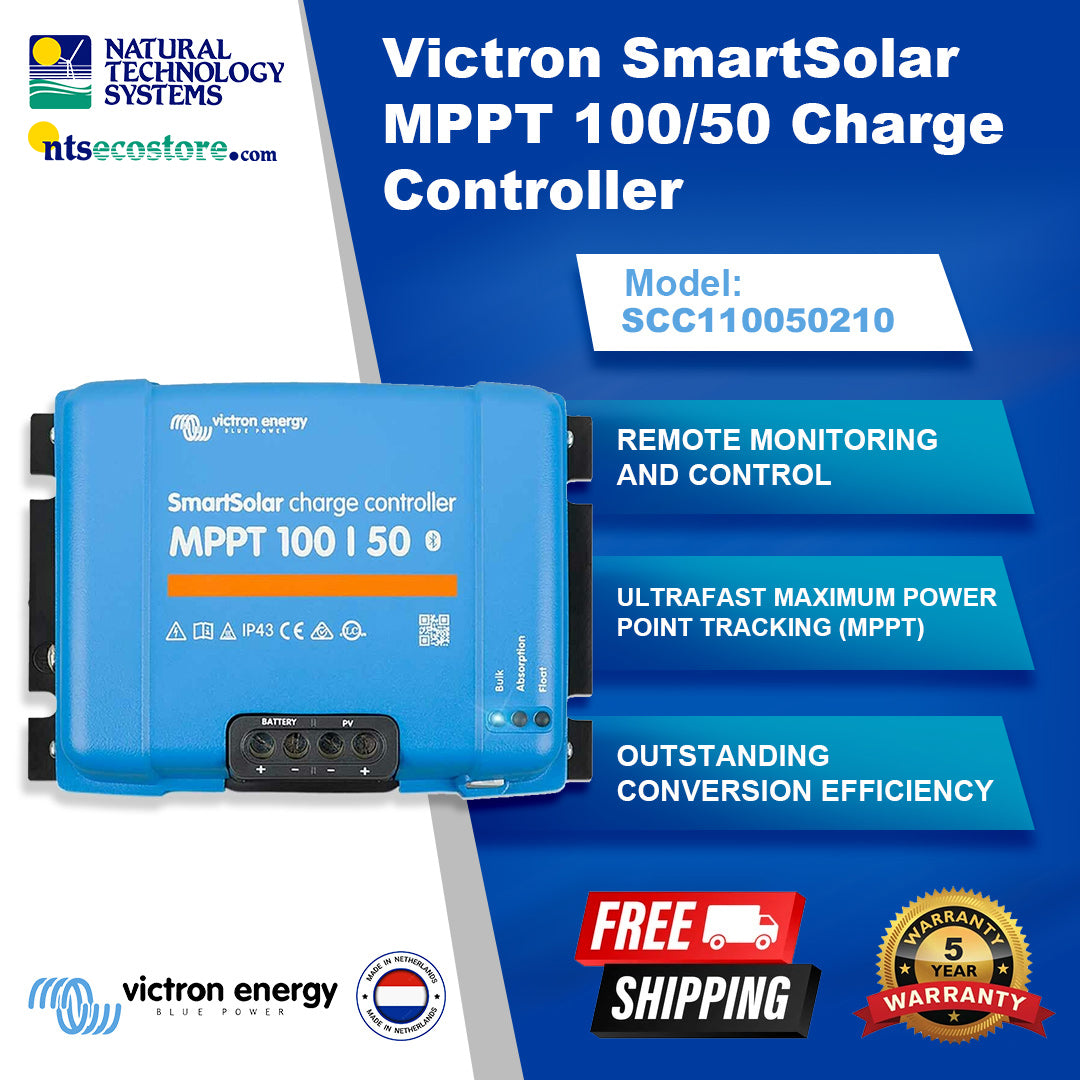 Victron SmartSolar MPPT 12/24V Charge Controller 100/50 SCC110050210