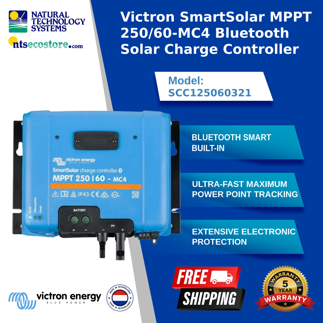 Victron SmartSolar MPPT 250/60 MC4 Bluetooth Charge Controller SCC125060321