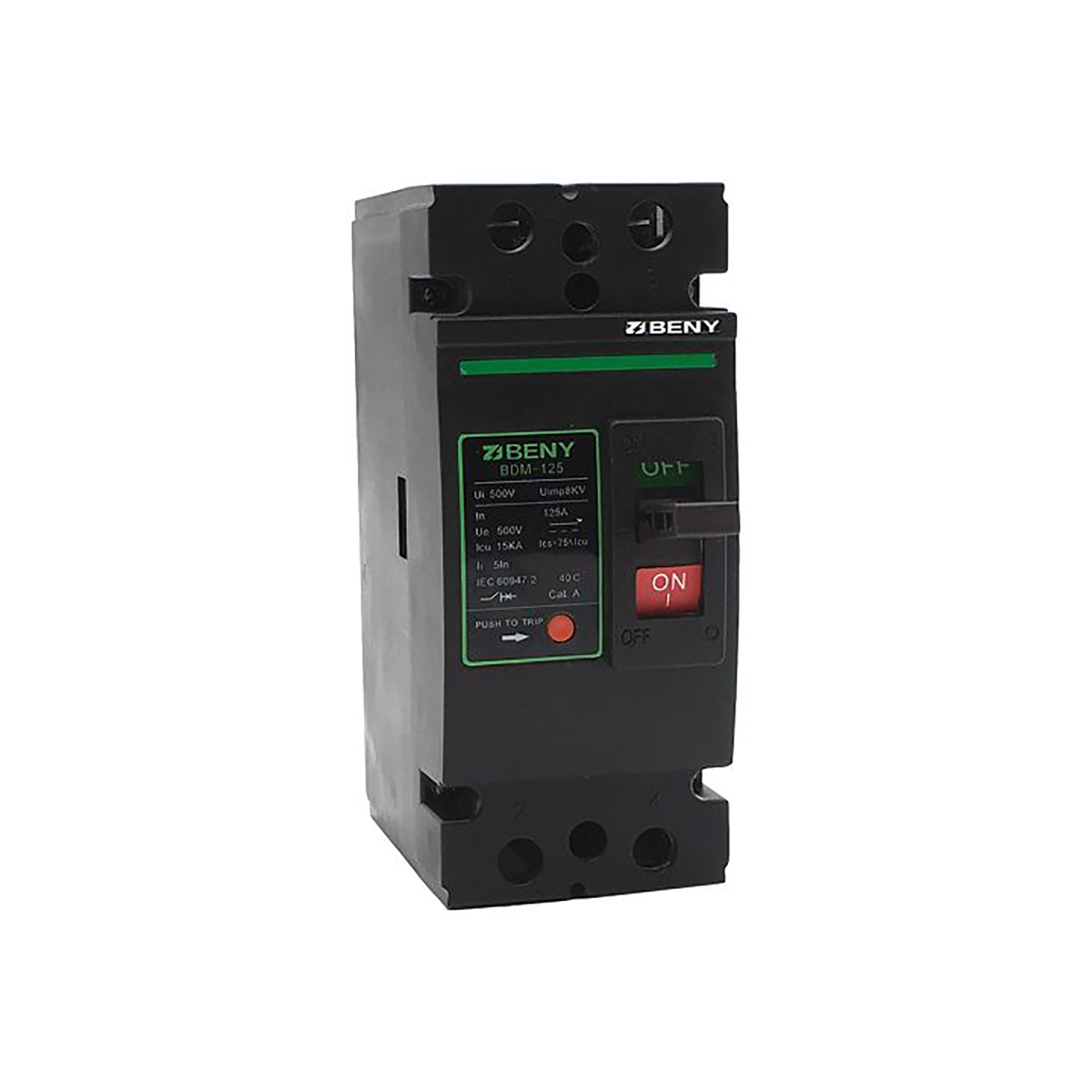 ZJBENY Battery DC Breaker 500V/125A w/2P IP65 enclosure (BDM-125)