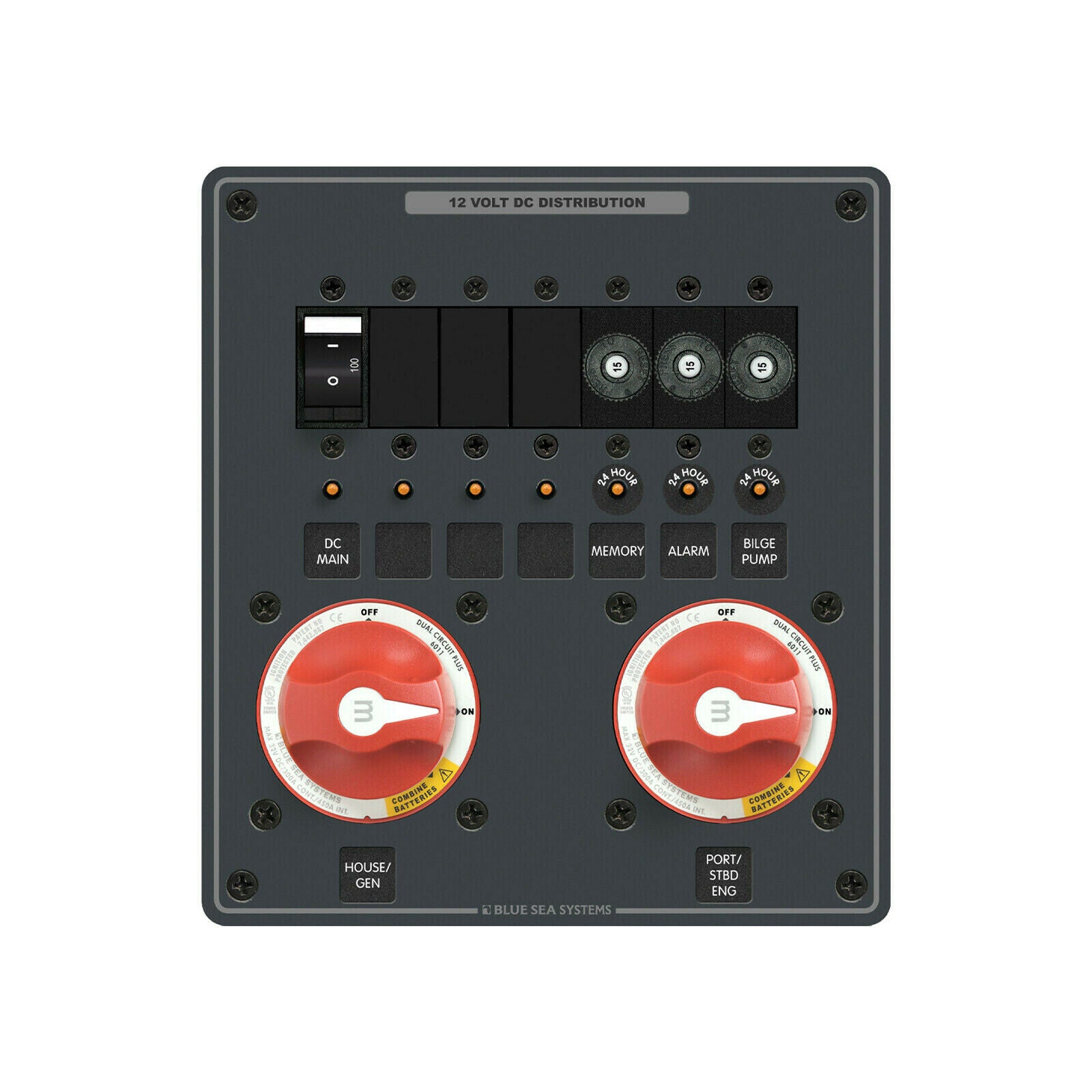 Blue Sea Systems Triple Battery Bank Management Panel BS-8689B