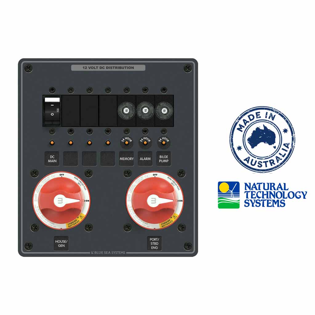 Blue Sea Systems Triple Battery Bank Management Panel BS-8689B