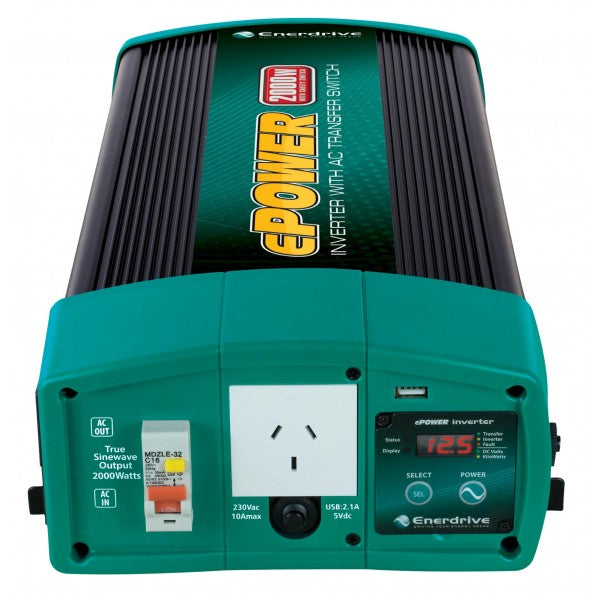 Enerdrive ePOWER PSW Inverter 2000W 24V w/RCD & AC Transfer EN1120S-X-24V