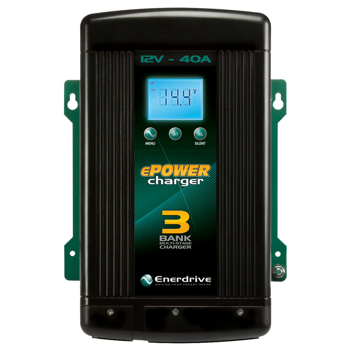 Enerdrive RV60 40A & 20A AC Battery Charger Monitor Fuse Block (K-RV-60-02)