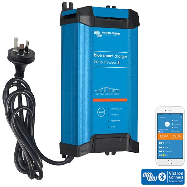 Victron Blue IP22 Smart Charger 24/16, 3 Outputs (BPC241648012)