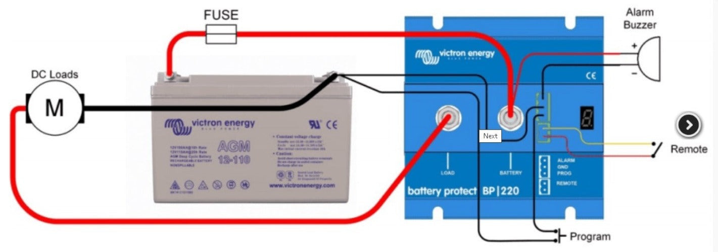 Victron 6-35VDC BatteryProtect 12/24V 65A BPR000065400