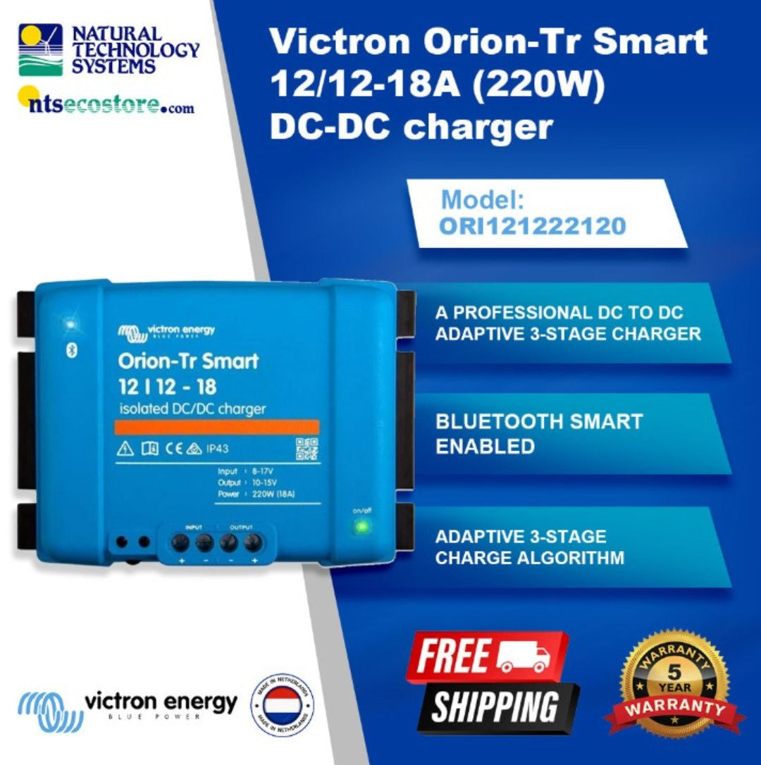 Victron Orion-Tr Smart Isolated DC-DC Charger 12/12-18A 220W ORI121222120