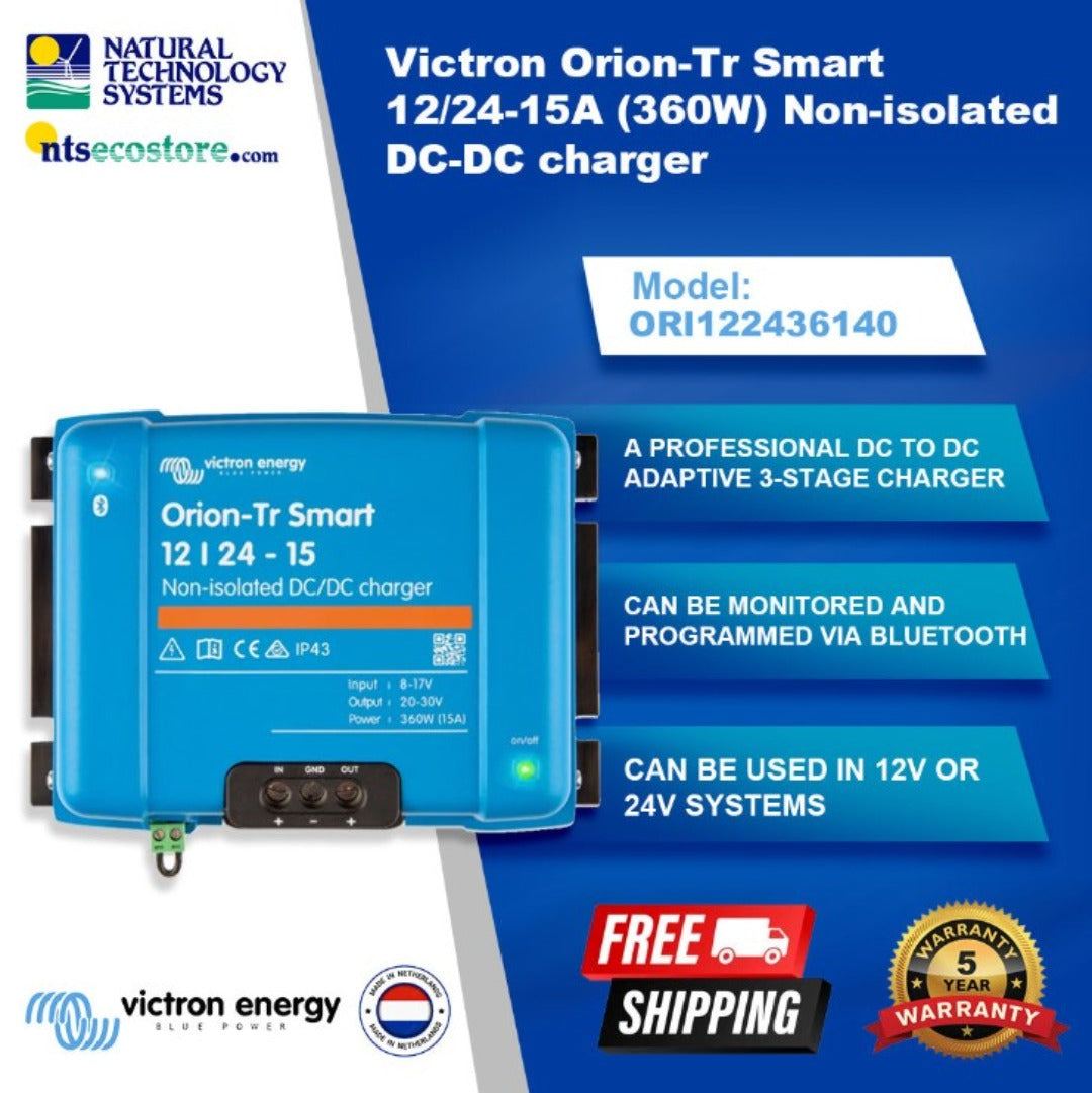 Victron Orion-Tr Smart Non-isolated DC-DC Charger 12/24 15A ORI122436140