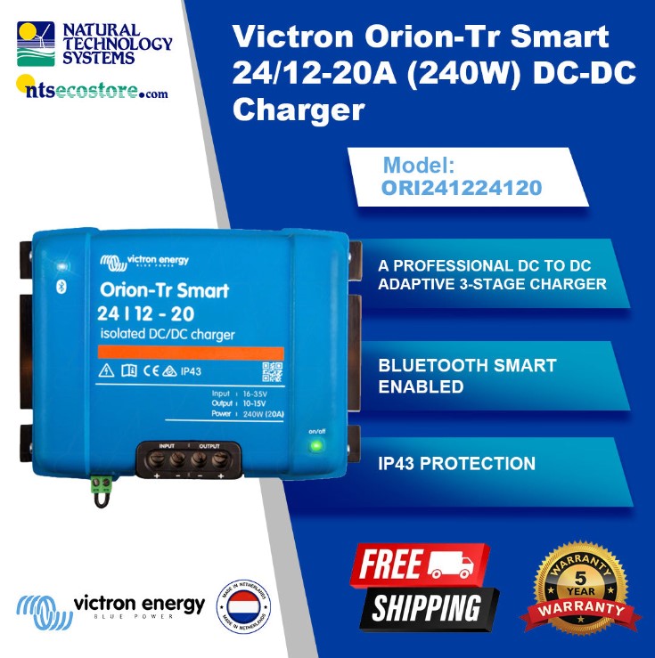 Victron Orion-Tr Smart Isolated DC-DC Charger 24/12V Available in 2 Model Types