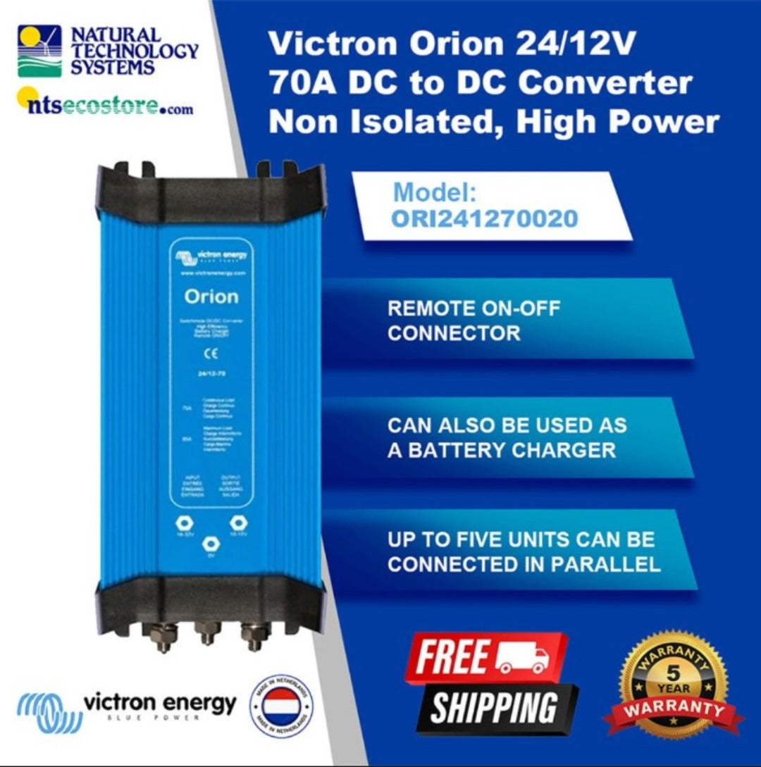 Victron Orion 24/12V DC-DC Converter Non Isolated 70A ORI241270020