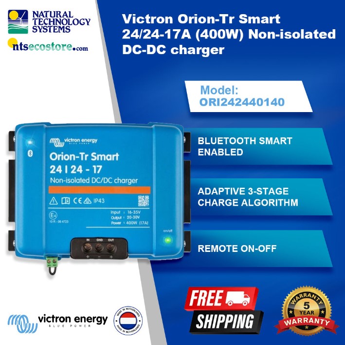 Victron Orion-Tr Smart Non-isolated DC-DC Charger 24V Available in 2 Model Types
