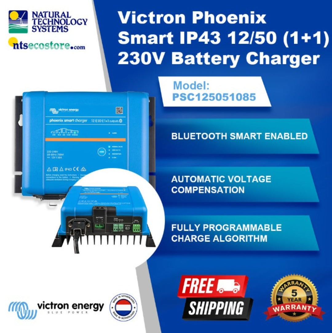 Victron Phoenix Smart IP43 12/50 Battery Charger 1+1 230V PSC125051085