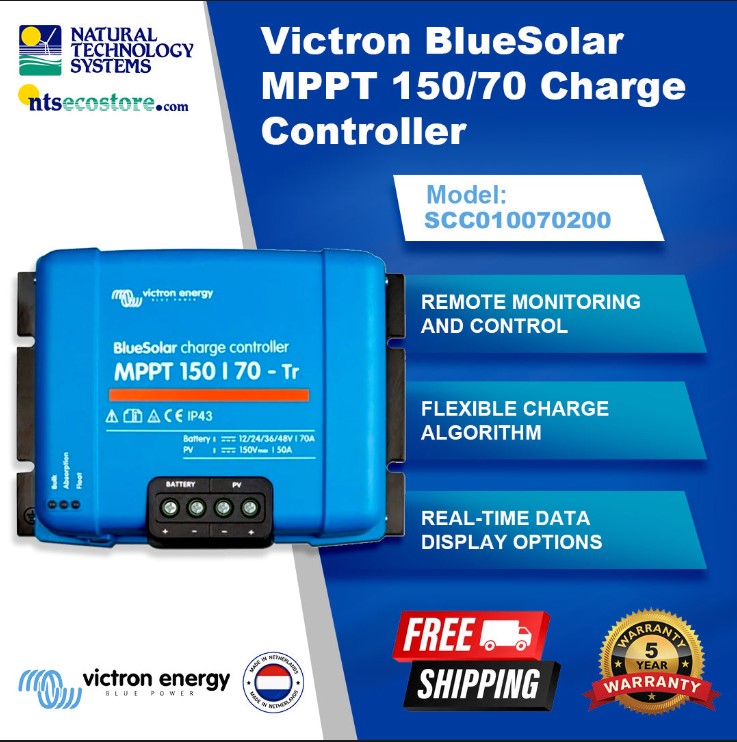 Victron BlueSolar MPPT Charge Controller 150/70 Available in 2 Model Types