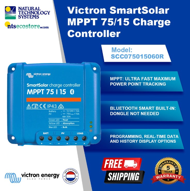 Victron SmartSolar MPPT Charge Controller 75V Available in 2 Model Types