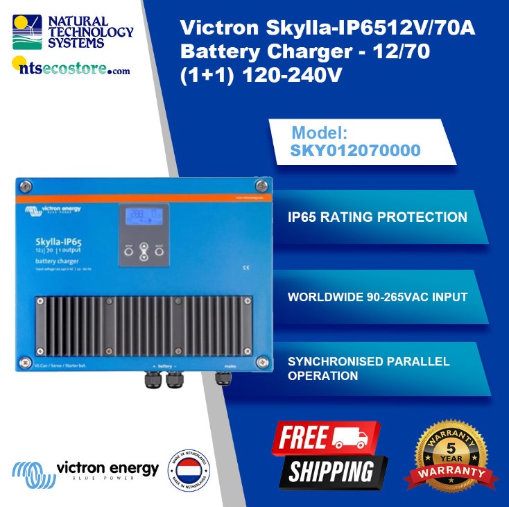 Victron Skylla-IP65 12V/70A Battery Charger Available in 2 Model Types