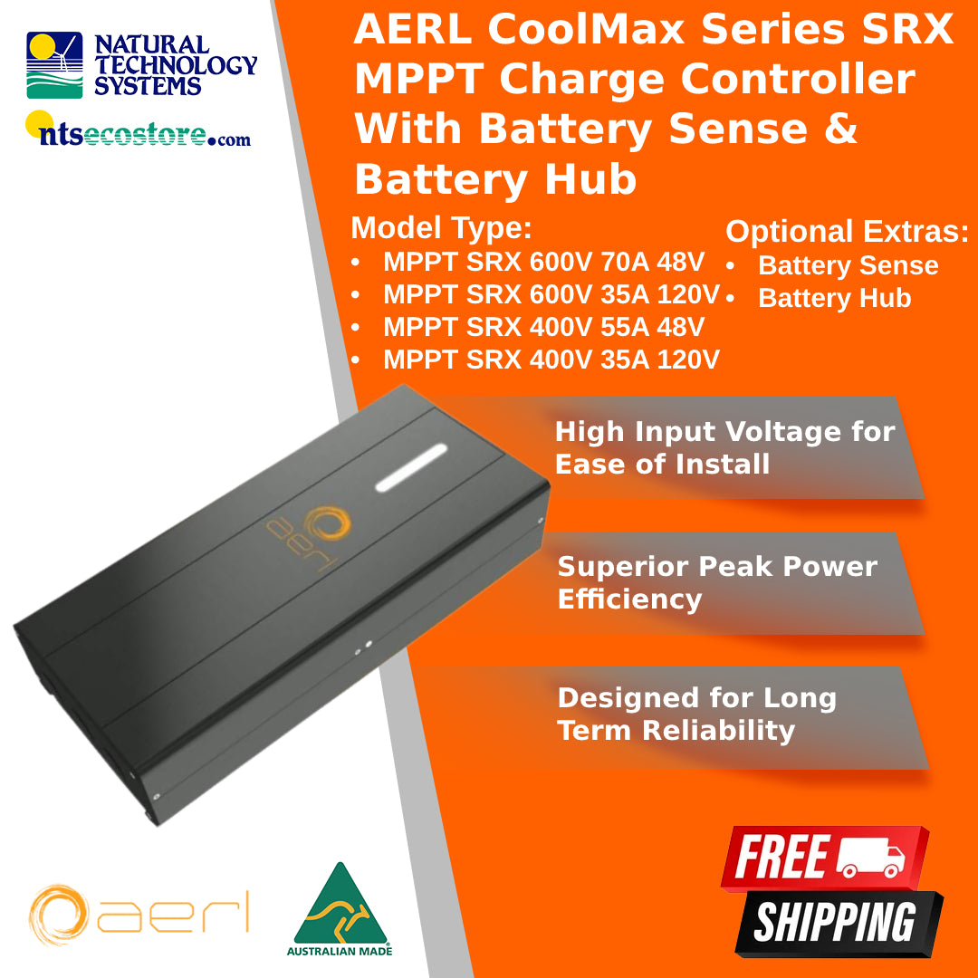 AERL CoolMax Series SRX MPPT Charge Controller + Battery Sense + Battery Hub