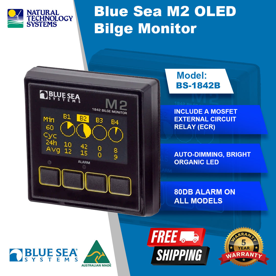 Blue Sea M2 OLED Bilge Monitor (BS-1842B)