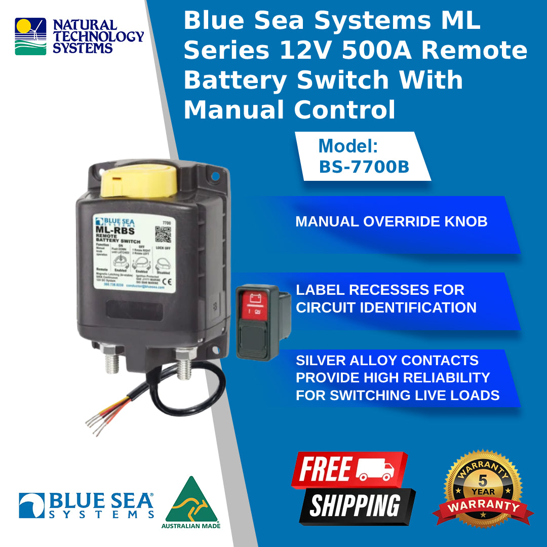 Blue Sea Systems ML Series Remote Battery Switch 12V 500A BS-7700B