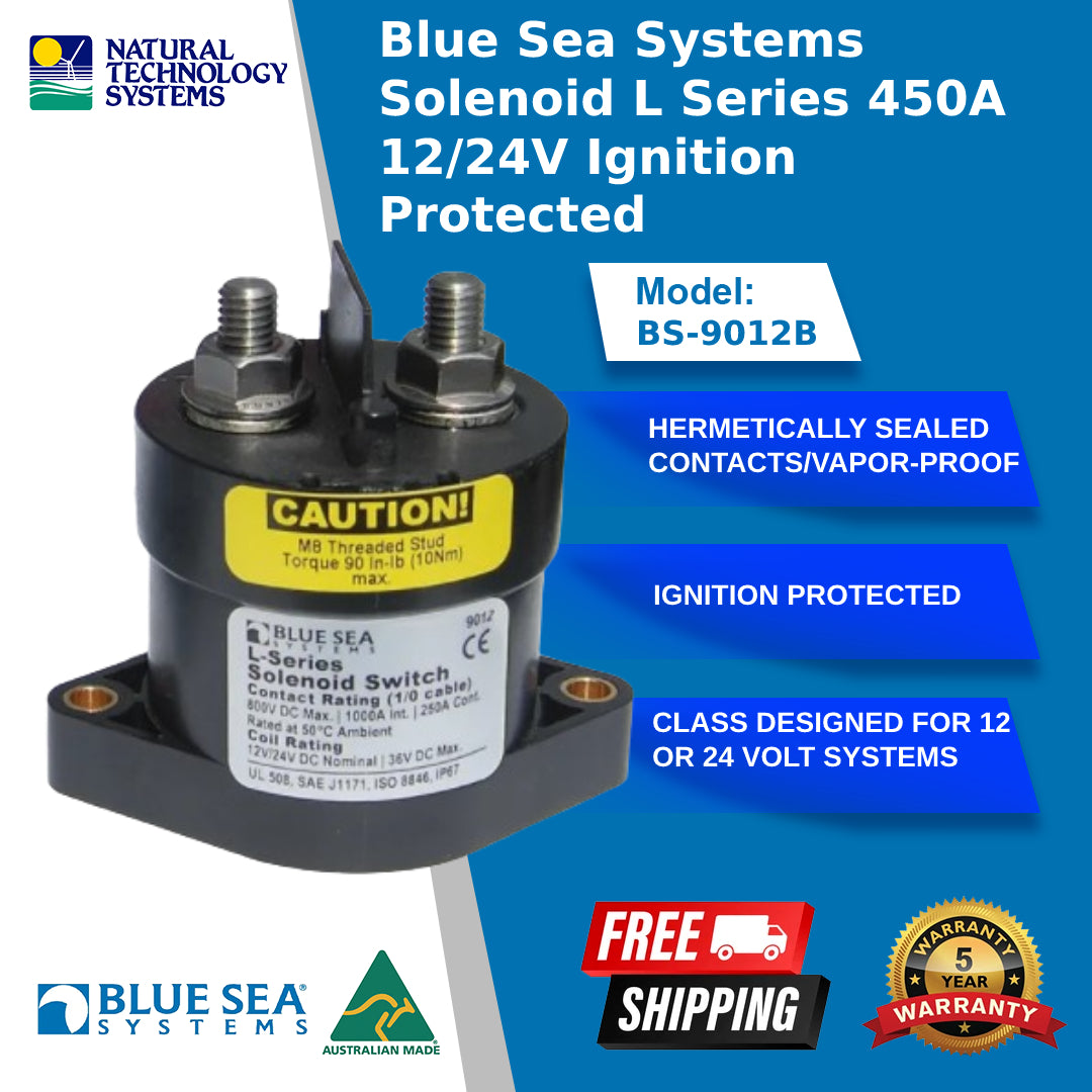 Blue Sea Systems Remote Solenoids L Series 450A 12/24V BS-9012B